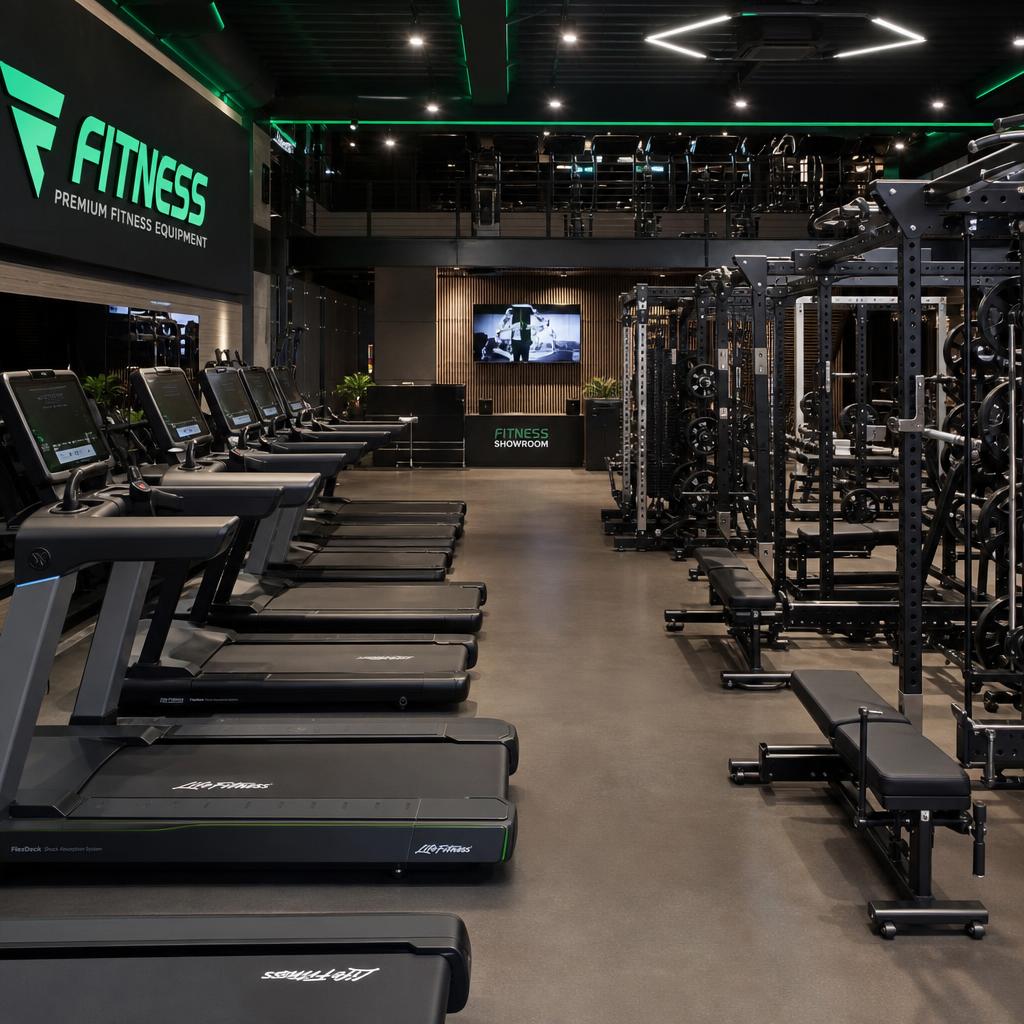 Gym equipment showroom