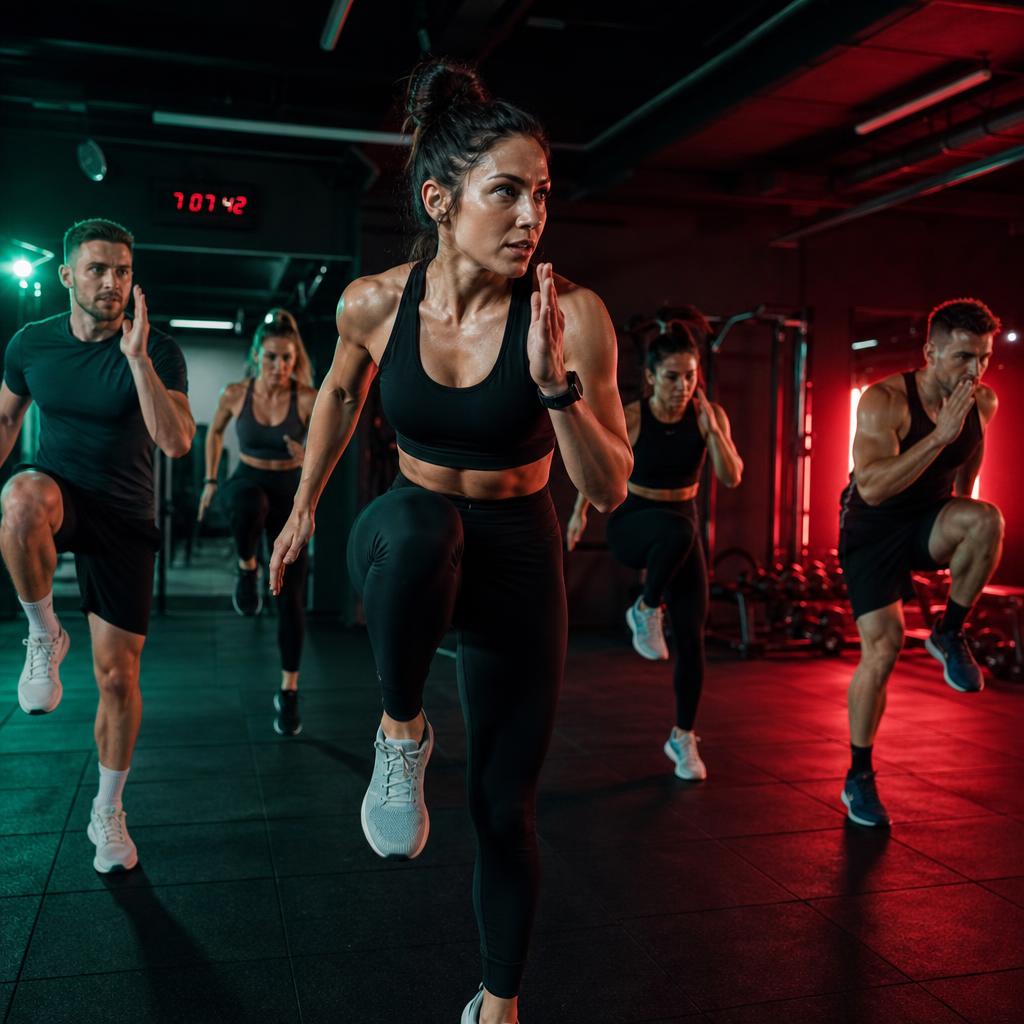 Group HIIT class